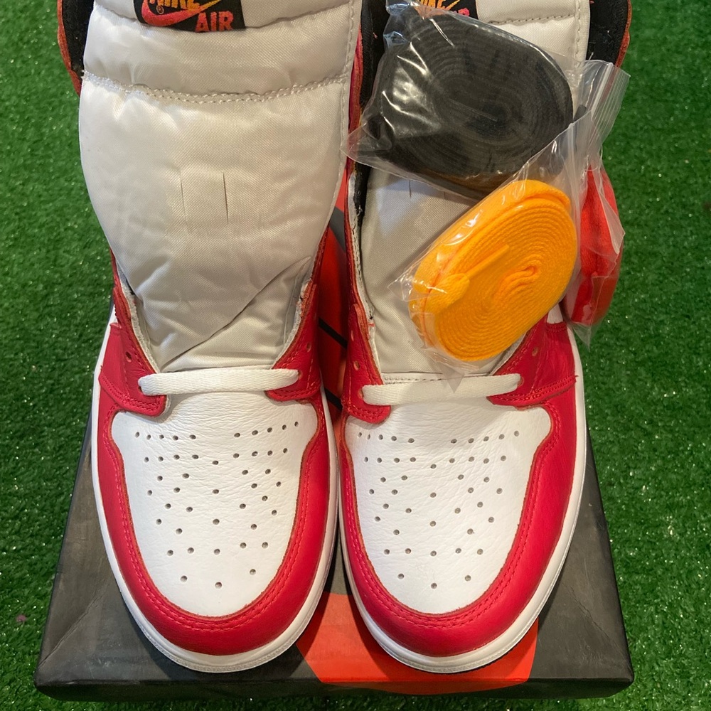 Air Jordan Red and White High Tops
